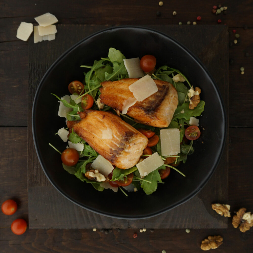 Lachs-Rucola-Salat bei OSteoporose
